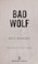 Go to record Bad wolf : a novel